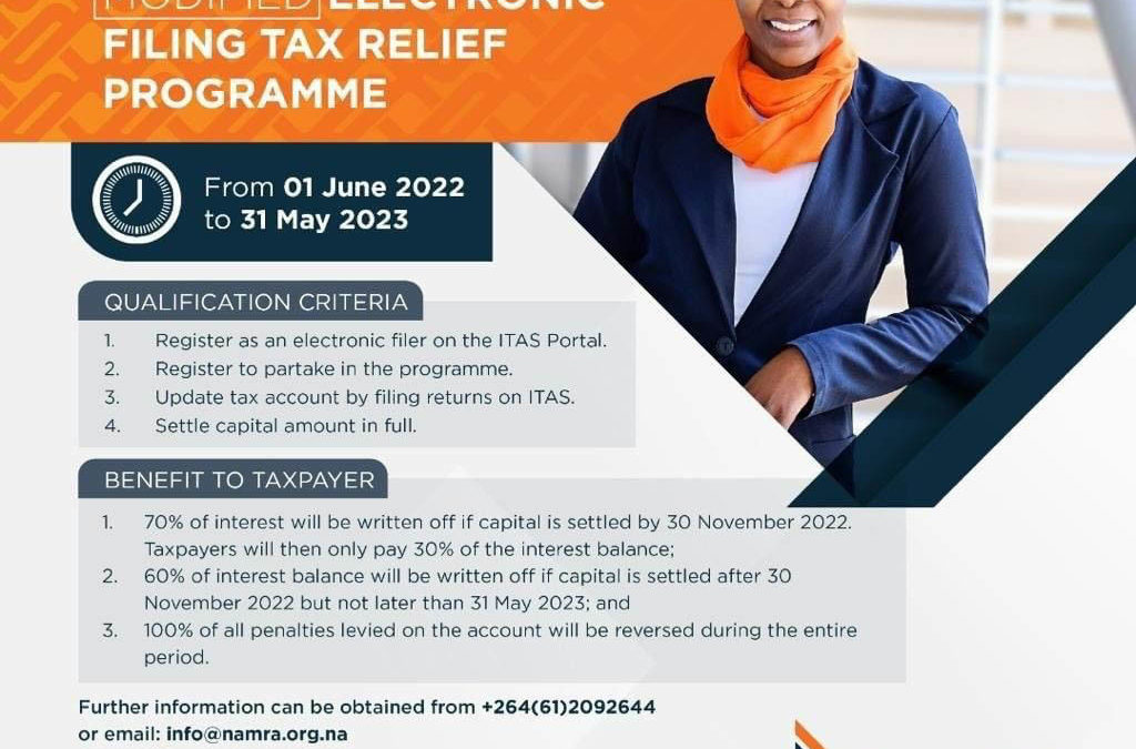 Modified Electronic Filing Tax Relief Programme